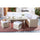 VIRASAT FURNITURE 8 SEATER L-SHAPE OUTDOOR WICKER SOFA SET 5-PIECE (BEIGE & WHITE)