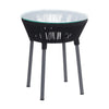 VIRASAT FURNITURE 3-Piece Outdoor Grey Rope Patio Set with Cushions & Center Table
