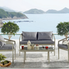 Virasat Outdoor Garden Balcony Sofa Set 2 Seater, 2 Single Seater and 1 Center Table Set (Cream)