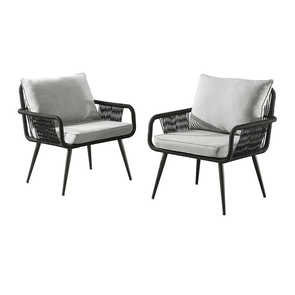 Virasat Outdoor Patio Seating Set 4 Chairs and 1 Table Set Braided & Rope-VIRASAT FURNITURE & FURNISHING