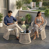 VIRASAT FURNITURE Outdoor Rope 3-Piece Patio Set (Beige & Off-White)