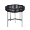 VIRASAT FURNITURE 3-Piece Black Rope Outdoor Patio Set with Cushions & Center Table