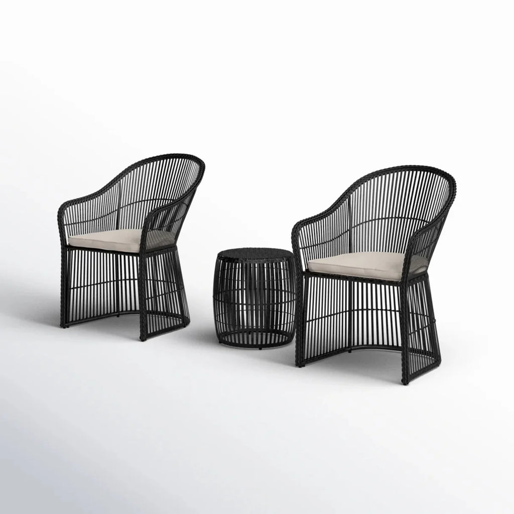 VIRASAT FURNITURE 3-Piece Outdoor Rattan Wicker Patio Set