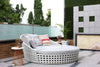 Virasat Outdoor Poolside Sunbed With Cushion Daybed (White)-VIRASAT FURNITURE & FURNISHING