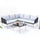 VIRASAT FURNITURE L-SHAPE OUTDOOR ROPE SOFA SET 6-SEATER WITH CENTER TABLE (GREY)
