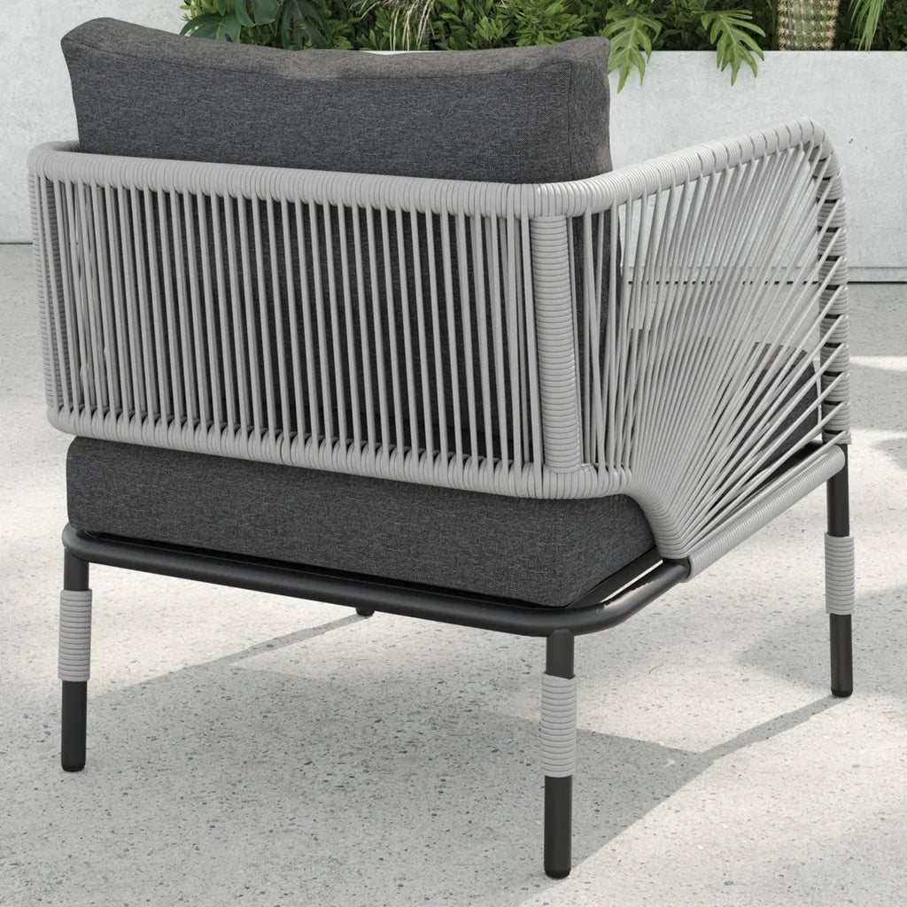 VIRASAT FURNITURE 3-Piece Outdoor Rope Patio Furniture Set with Cushions & Center Table – Beige