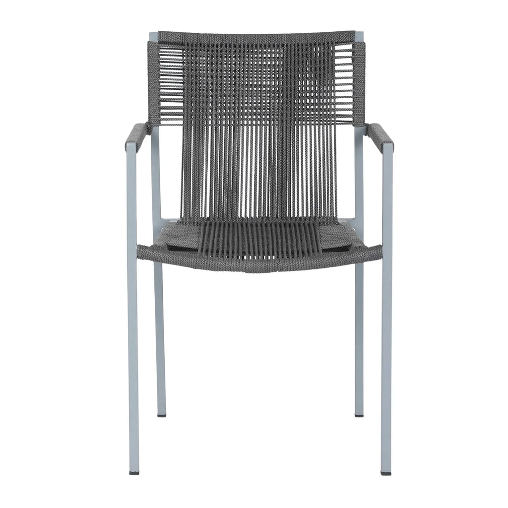 VIRASAT FURNITURE Outdoor Rope 3-Piece Patio Set (Grey)