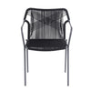 VIRASAT FURNITURE 3-Piece Outdoor Grey Rope Patio Set with Cushions & Center Table