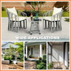 VIRASAT FURNITURE Outdoor Rope 3-Piece Patio Set (Grey & Cream)