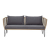 VIRASAT FURNITURE 2 SEATER PIECE OUTDOOR ROPE LOVESEAT SOFA