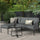 VIRASAT FURNITURE 4 SEATER L-SHAPE OUTDOOR PATIO SOFA SET WITH THICK CUSHIONS & SIDE TABLE (GREY)