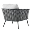 VIRASAT FURNITURE Outdoor Rope 3-Piece Patio Set With Wooden Top Table