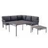 VIRASAT FURNITURE L-SHAPE OUTDOOR ROPE SOFA SET 6-SEATER (GREY)