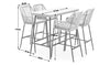 Virasat Outdoor Patio Bar Sets 4 Chairs 1 Table Light Brown-VIRASAT FURNITURE & FURNISHING