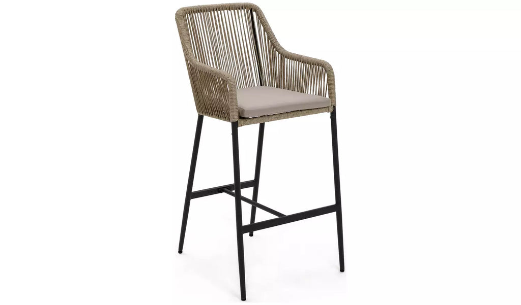 Virasat Outdoor Patio Bar Sets 4 Chairs 1 Table Light Brown-VIRASAT FURNITURE & FURNISHING