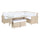 VIRASAT FURNITURE 8 SEATER L-SHAPE OUTDOOR WICKER SOFA SET 5-PIECE (BEIGE & WHITE)