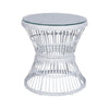 VIRASAT FURNITURE Outdoor Wicker Patio Set with Glass Top Table