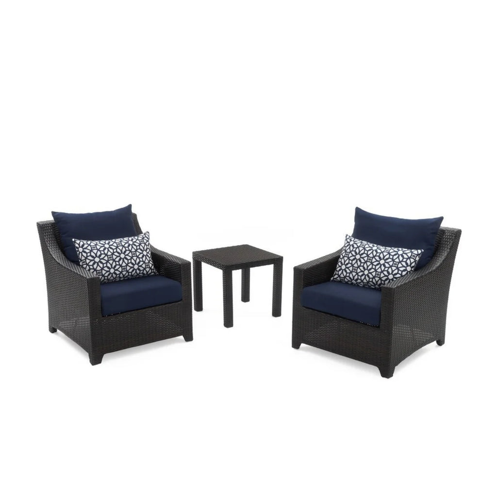 VIRASAT FURNITURE 3-Piece Outdoor Rattan Wicker Patio Set