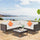 VIRASAT FURNITURE 7 SEATER L-SHAPE OUTDOOR WICKER SOFA SET 3-PIECE (BROWN & WHITE)