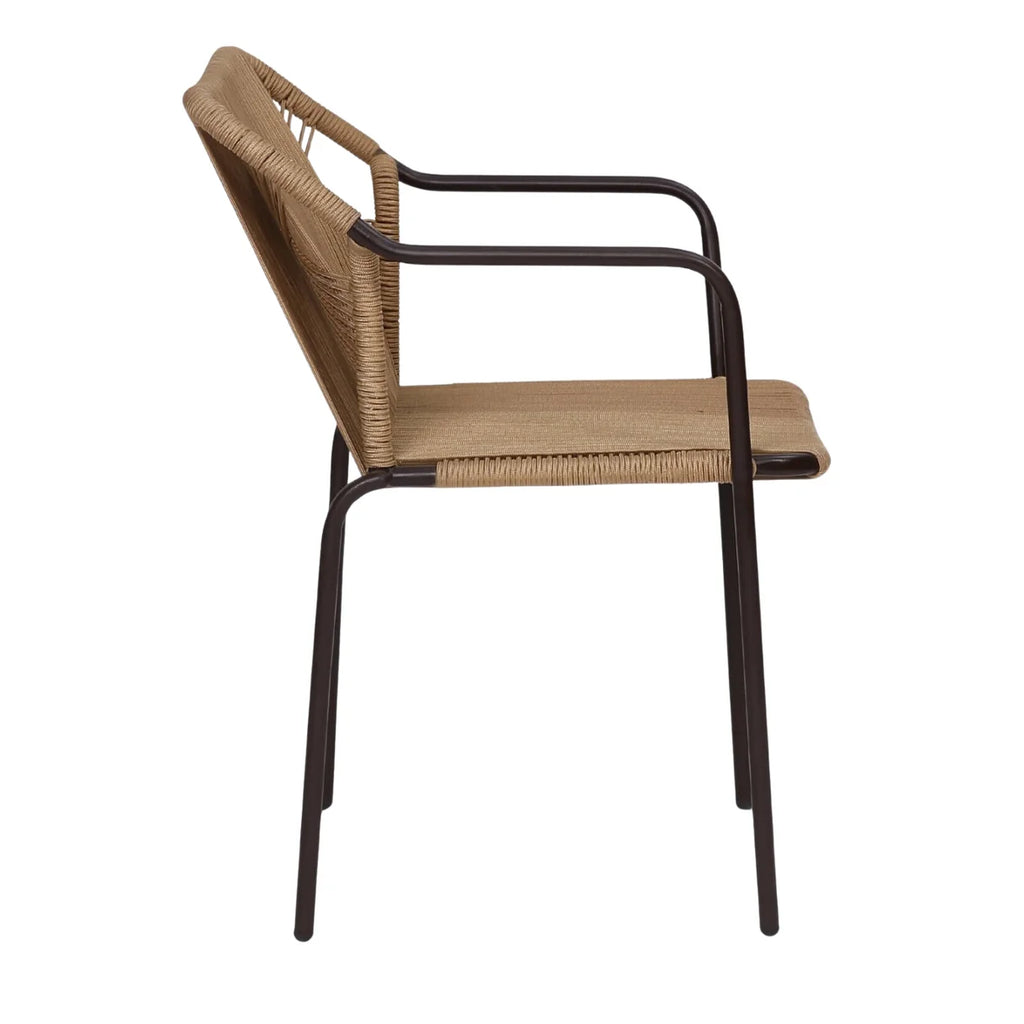 VIRASAT FURNITURE 3-Piece Outdoor Beige Rope Patio Set