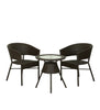 Virasat Outdoor Patio Seating Set 2 Chairs and 1 Table Set (Brown)-VIRASAT FURNITURE & FURNISHING