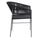 VIRASAT FURNITURE 3-Piece Black Rope Outdoor Patio Set with Cushions & Center Table