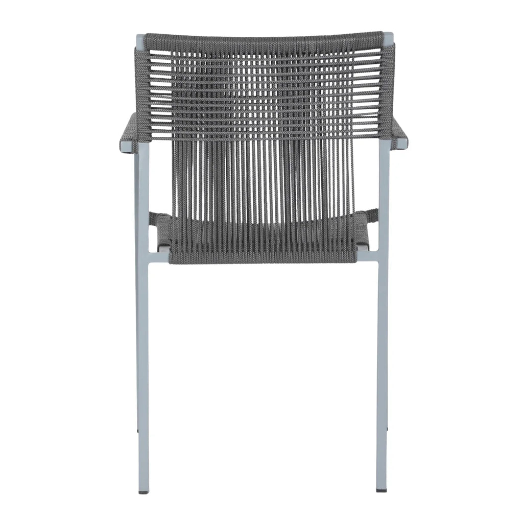 VIRASAT FURNITURE Outdoor Rope 3-Piece Patio Set (Grey)