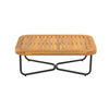 VIRASAT FURNITURE OUTDOOR 6-PIECE ROPE WOVEN CONVERSATION SOFA SET WITH WOODEN TOP TABLE (GREY)