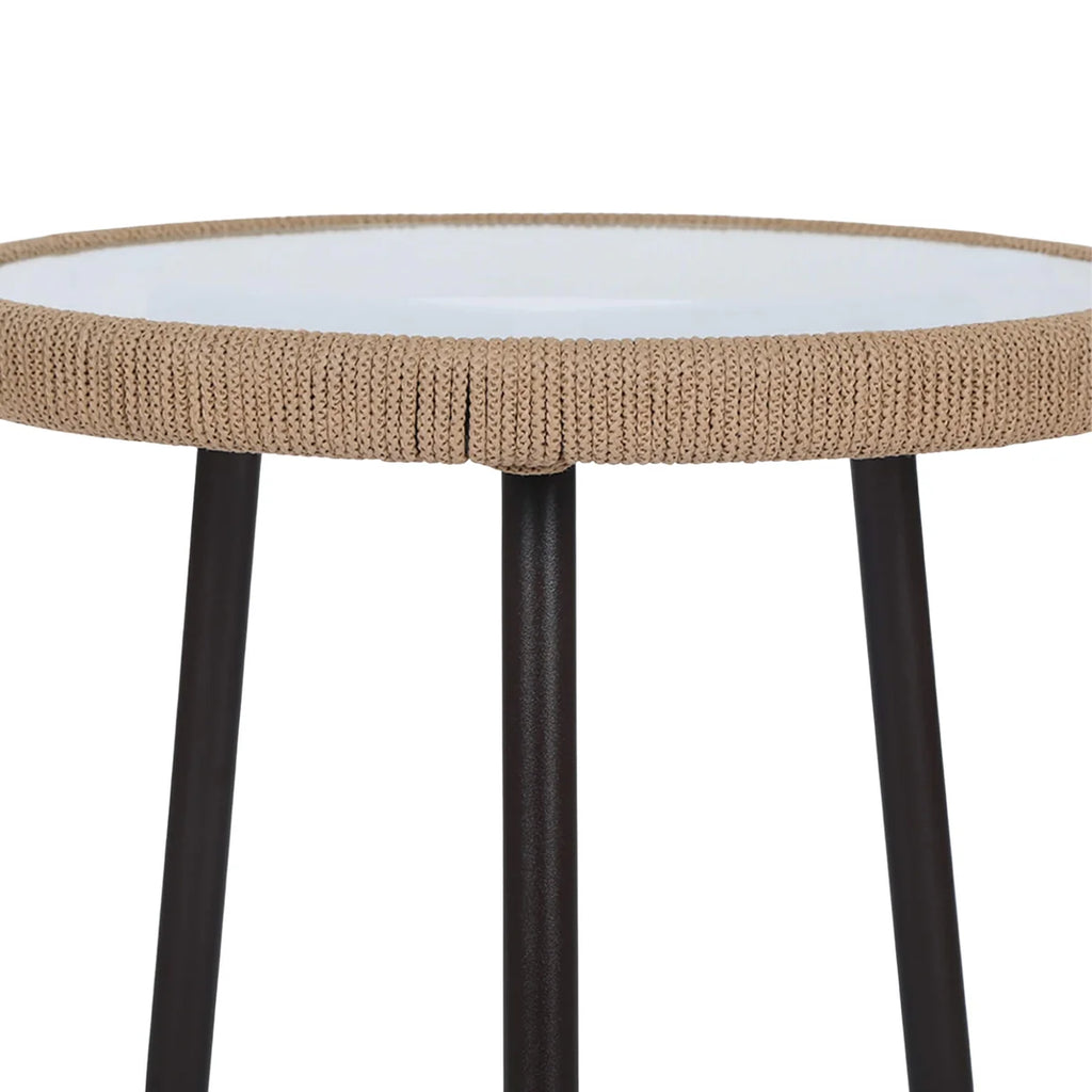 VIRASAT FURNITURE 3-Piece Outdoor Beige Rope Patio Set