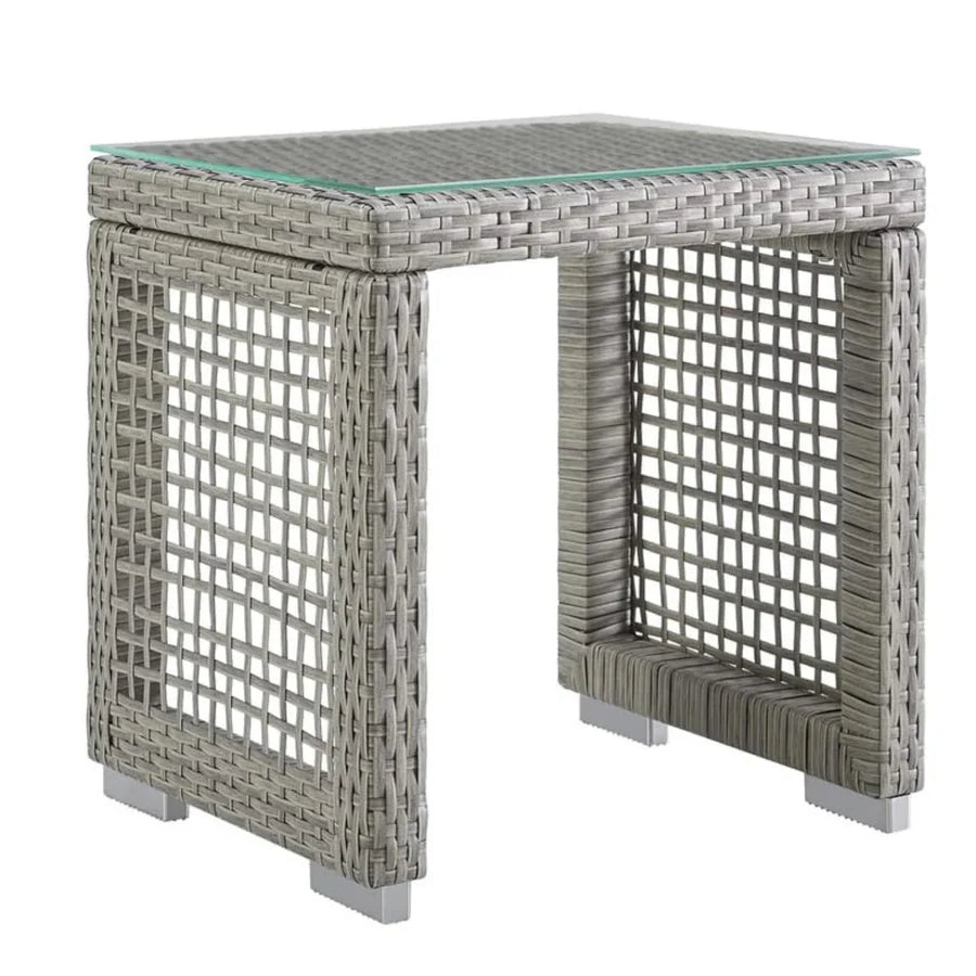VIRASAT FURNITURE OUTDOOR WICKER WOVEN 6 PIECES SECTIONAL PATIO FURNITURE SET (GREY)