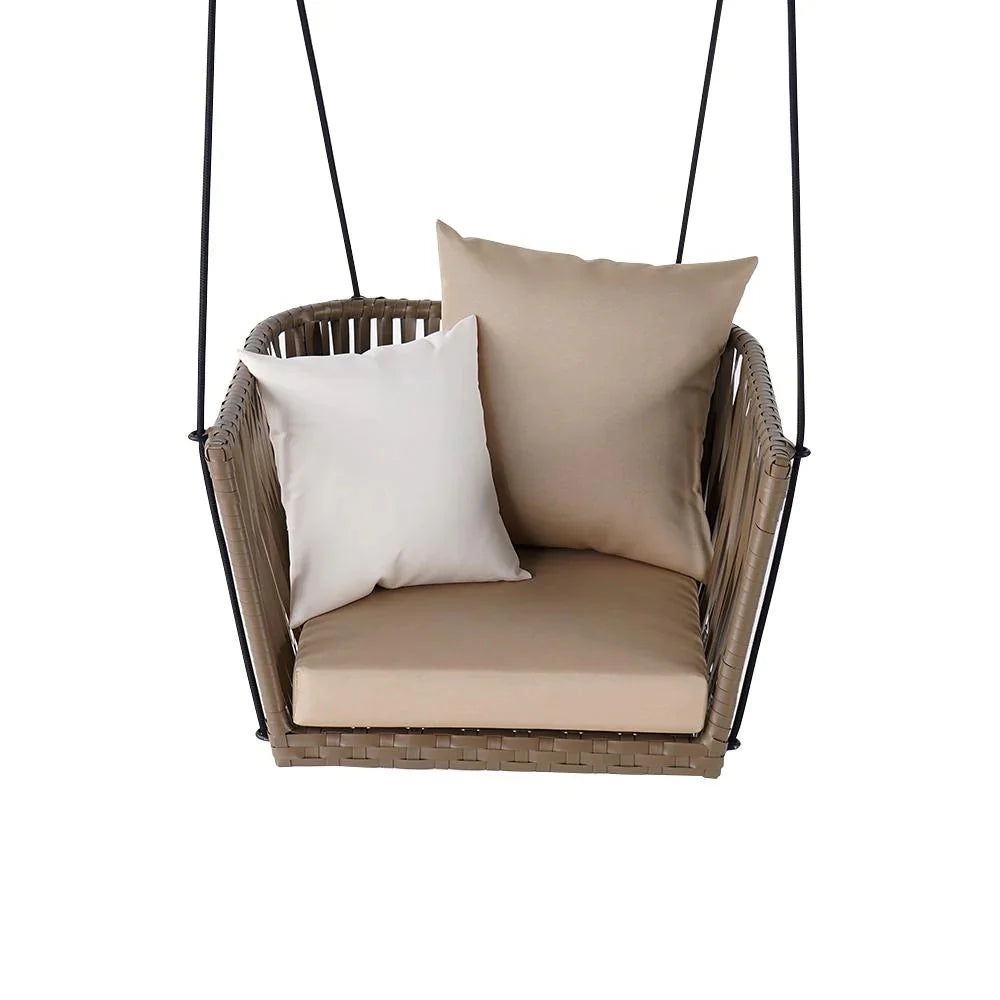 Virasat Tofull Single Seater Hanging Swing Without Stand For Balcony , Garden Swing (Brown)