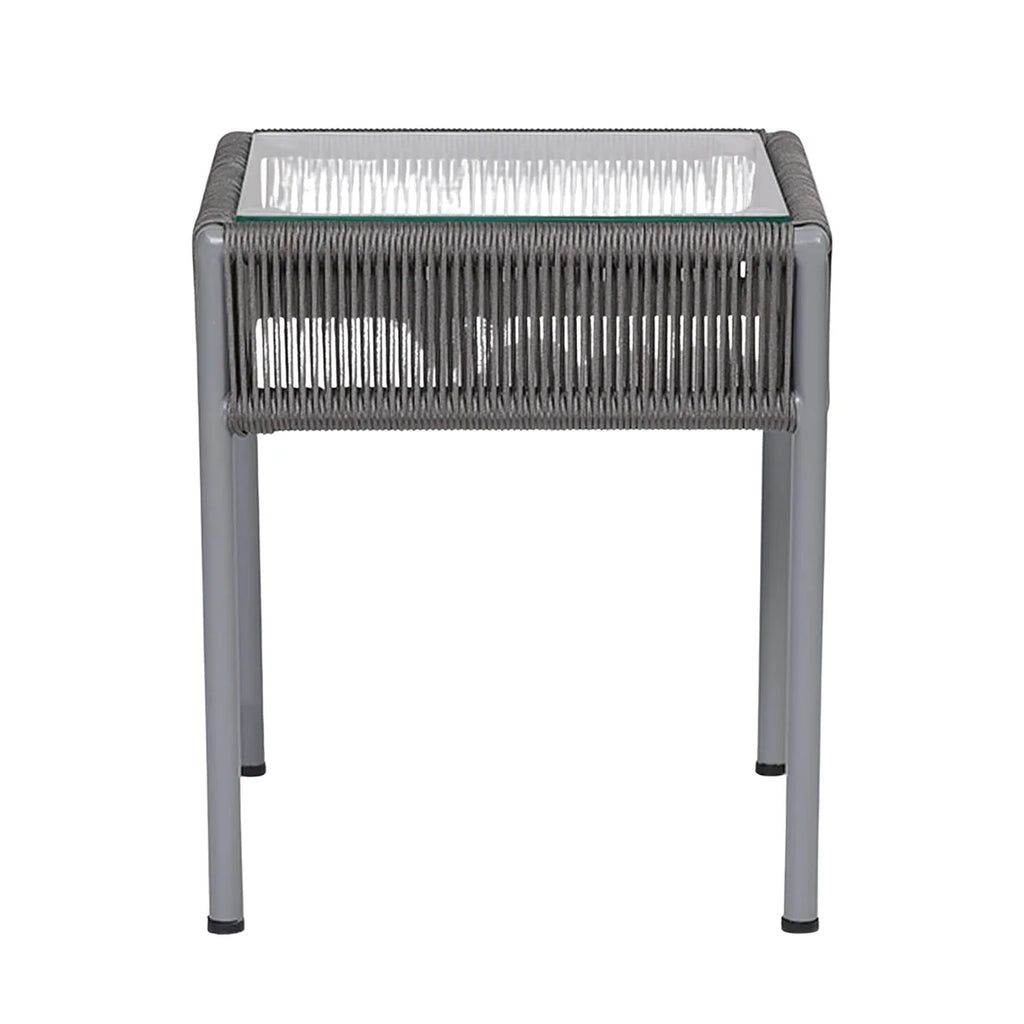 VIRASAT FURNITURE Outdoor Rope 3-Piece Patio Set (Grey)
