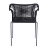 VIRASAT FURNITURE 3-Piece Outdoor Grey Rope Patio Set with Cushions & Center Table