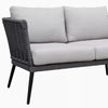 VIRASAT FURNITURE OUTDOOR GREY ROPE SOFA SET 7-SEATER WITH GLASS TOP CENTER TABLE