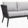 VIRASAT FURNITURE OUTDOOR GREY ROPE SOFA SET 7-SEATER WITH GLASS TOP CENTER TABLE