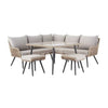 VIRASAT FURNITURE 6 SEATER L-SHAPE OUTDOOR ROPE SOFA SET