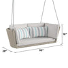 Virasat Double Seater Hanging Swing Without Stand For Balcony , Garden Swing (Cream)-VIRASAT FURNITURE & FURNISHING