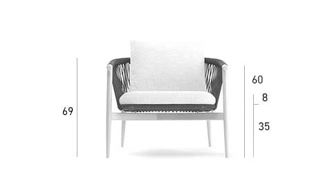 Virasat Outdoor Sofa Set 3 Seater , 2 Single seater and 2 Center Table Set (White + Yellow) Braided & Rope-VIRASAT FURNITURE & FURNISHING