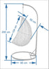 Virasat Single Seater Hanging Swing With Stand For Balcony , Garden Swing (Dark Grey)-VIRASAT FURNITURE & FURNISHING