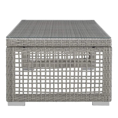 VIRASAT FURNITURE OUTDOOR WICKER WOVEN 6 PIECES SECTIONAL PATIO FURNITURE SET (GREY)