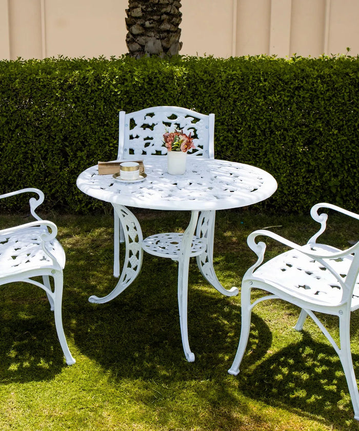 Virasat Cast Aluminium Garden Patio Seating 3 Chair and 1 Table Set-VIRASAT FURNITURE & FURNISHING