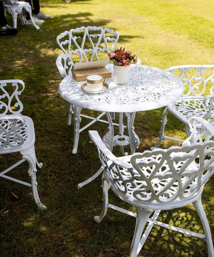 Virasat Cast Aluminium Garden Patio Seating 4 Chair and 1 Table Set-VIRASAT FURNITURE & FURNISHING