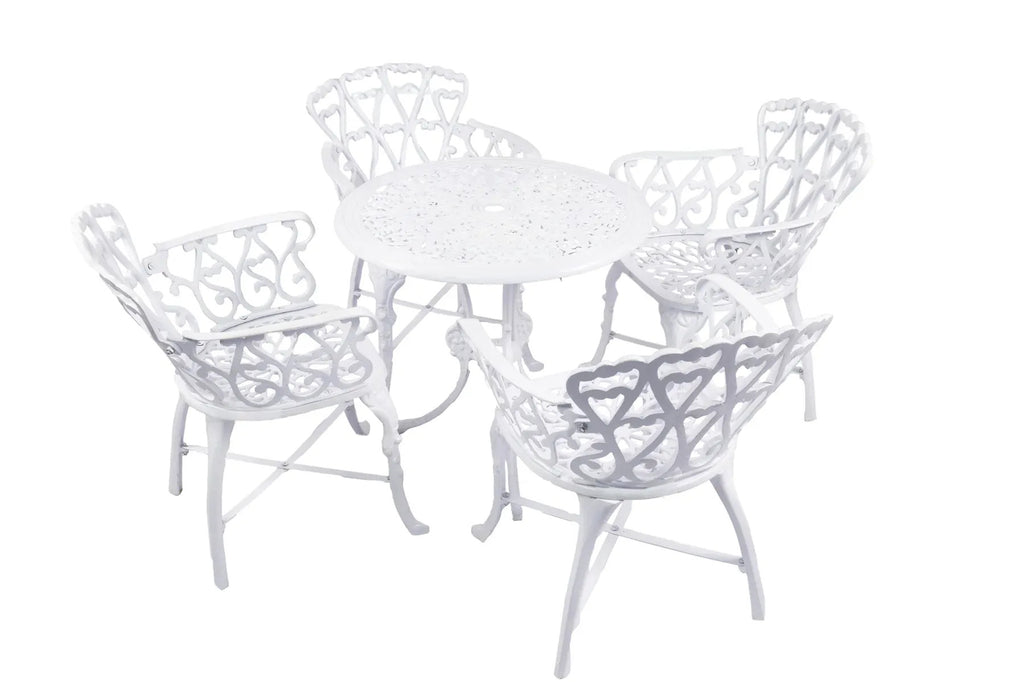 Virasat Cast Aluminium Garden Patio Seating 4 Chair and 1 Table Set-VIRASAT FURNITURE & FURNISHING