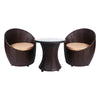 Virasat Outdoor Patio Seating Set 2 Chairs and 1 Table Set (Dark Brown)-VIRASAT FURNITURE & FURNISHING