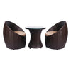 Virasat Outdoor Patio Seating Set 2 Chairs and 1 Table Set (Dark Brown)-VIRASAT FURNITURE & FURNISHING