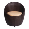 Virasat Outdoor Patio Seating Set 2 Chairs and 1 Table Set (Dark Brown)-VIRASAT FURNITURE & FURNISHING