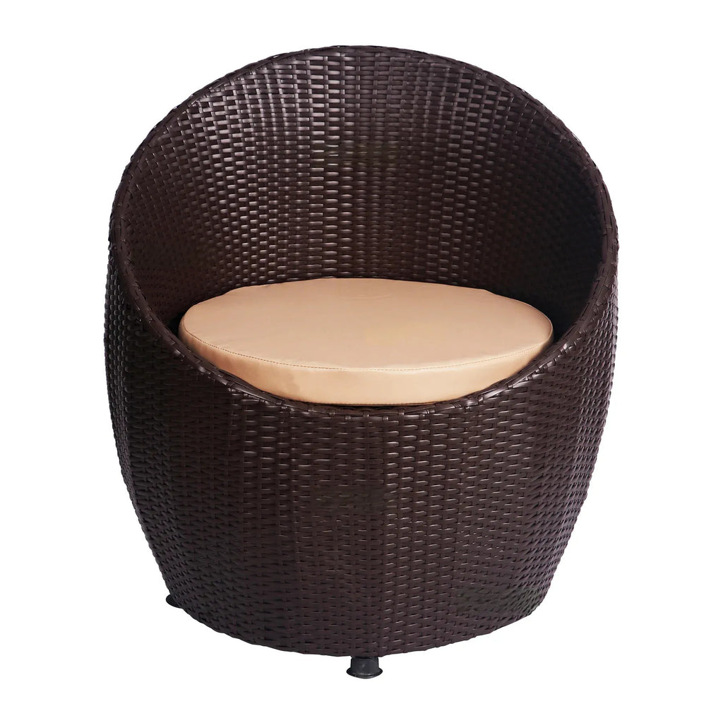 Virasat Outdoor Patio Seating Set 2 Chairs and 1 Table Set (Dark Brown)-VIRASAT FURNITURE & FURNISHING