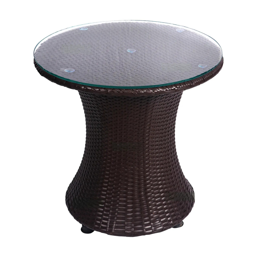 Virasat Outdoor Patio Seating Set 2 Chairs and 1 Table Set (Dark Brown)-VIRASAT FURNITURE & FURNISHING