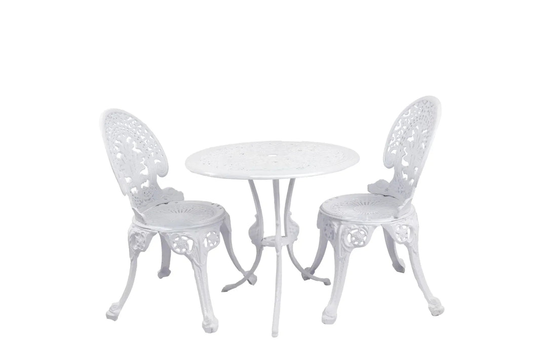 Virasat KIYA Cast Aluminium Garden Patio Seating 2 Chair and 1 Table Set