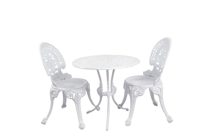 Virasat KIYA Cast Aluminium Garden Patio Seating 2 Chair and 1 Table Set